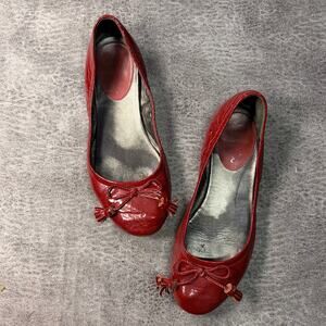 Cole Haan Nike Air Red Patent Ballet Flats